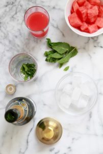 Sparkling Watermelon Mint Cocktail