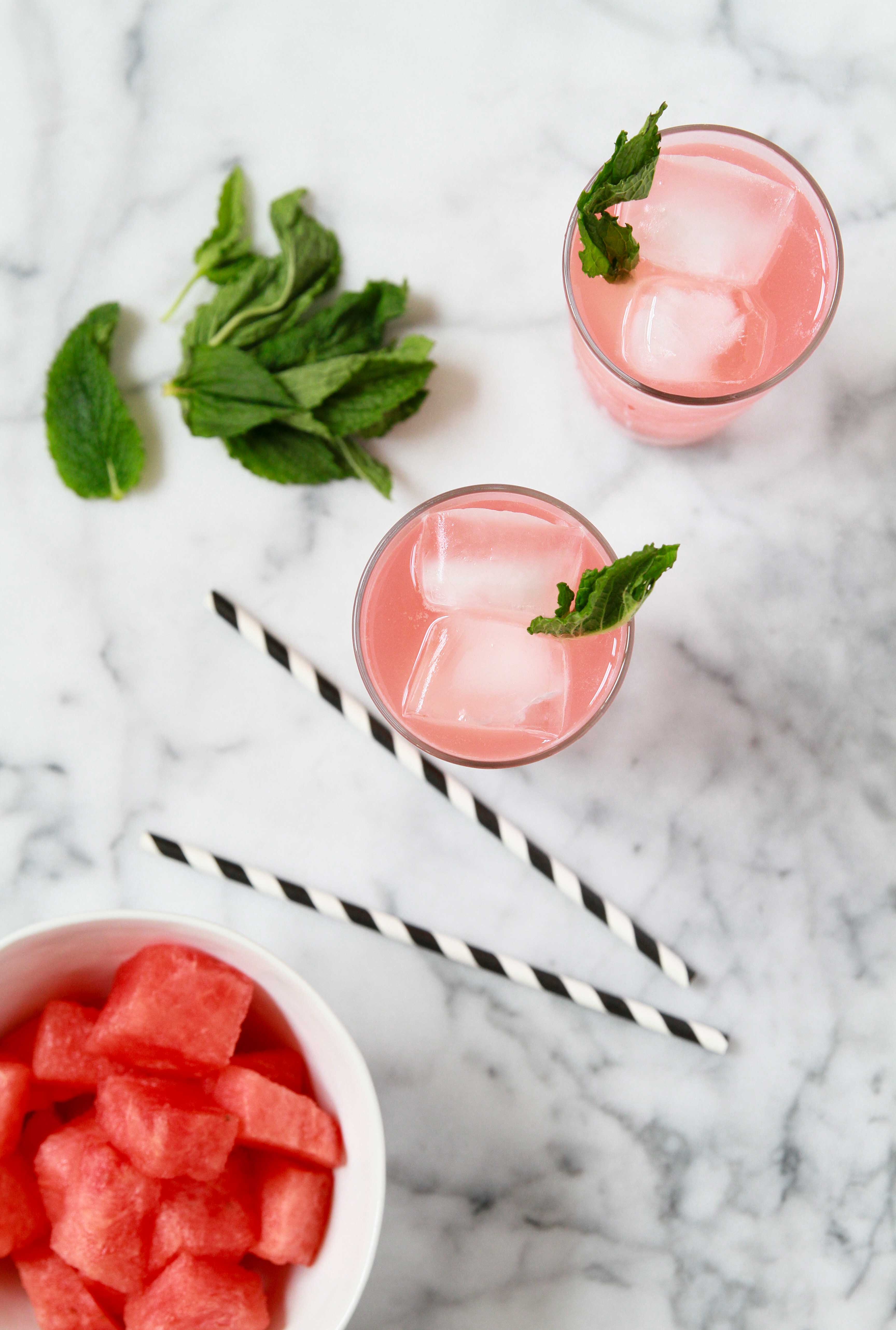 Sparkling Watermelon Mint Cocktail