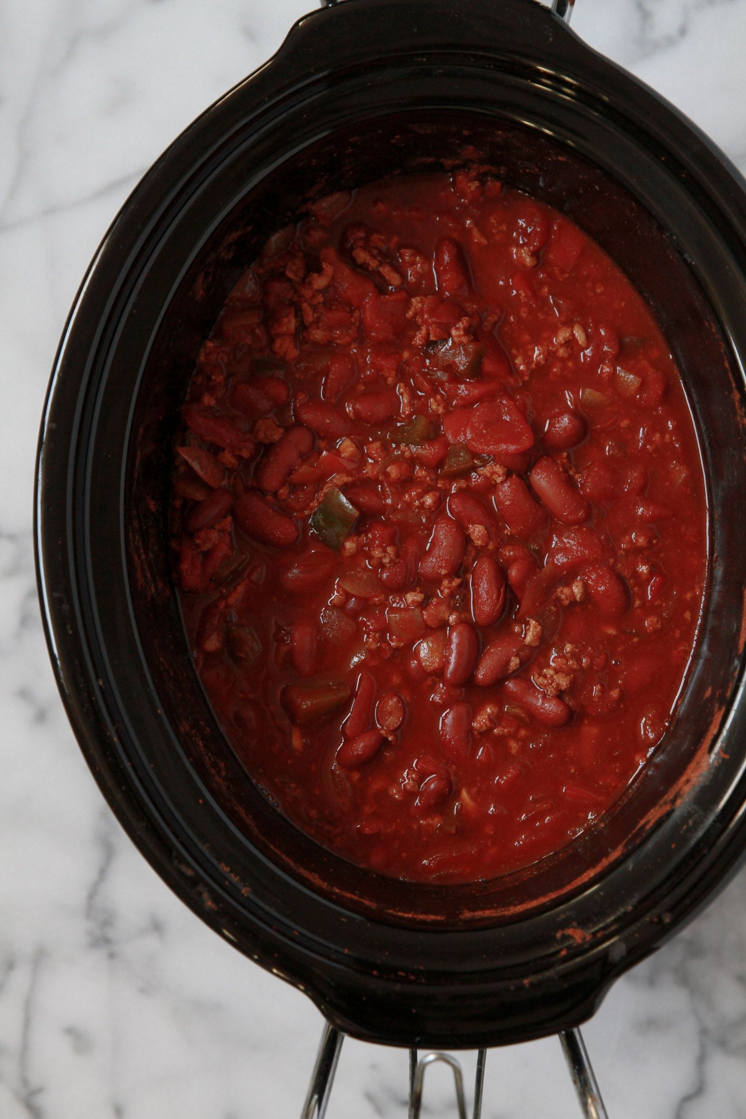 Simple Slow Cooker Turkey Chili